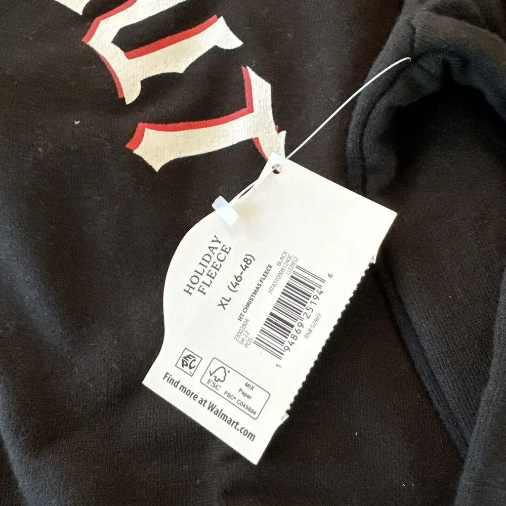 Rebel Without A CLAUSE Long Sleeve Black Christmas Sweatshirt Size L - Picture 3 of 5